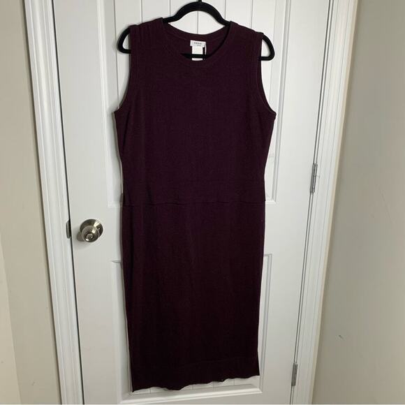 Akris Punto cashmere wool blend sleeveless sweater midi dress size 12 - Picture 1 of 11